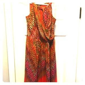 Orange/multi colored dress